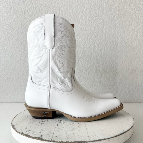 Lane Smokeshow Girls White Cowboy Boots Size 3 Western Cowgirl Kids Childrens - Picture 2 of 12